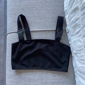 Princess Polly cropped black Top